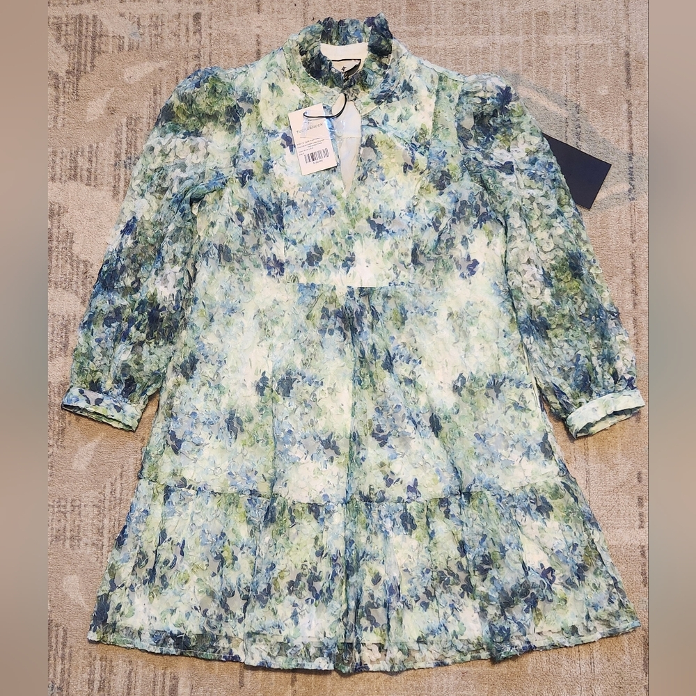 Tuckernuck Water Lilies Organza Palmerston Dress. Size Small. NWT